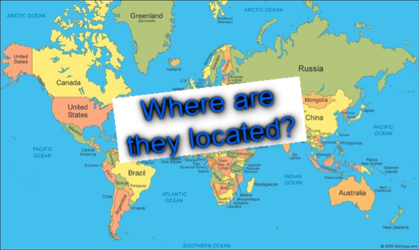 Where are the countries located?