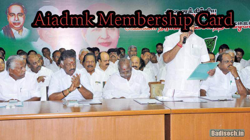 Aiadmk Membership Card