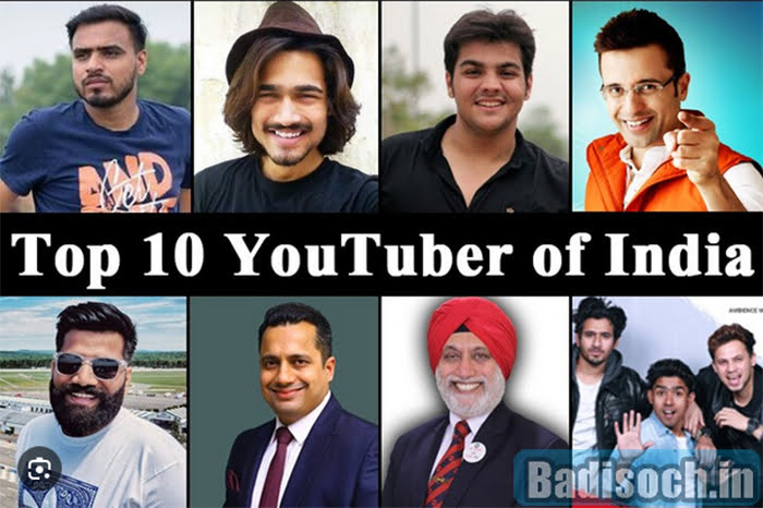Top YouTubers In India, 