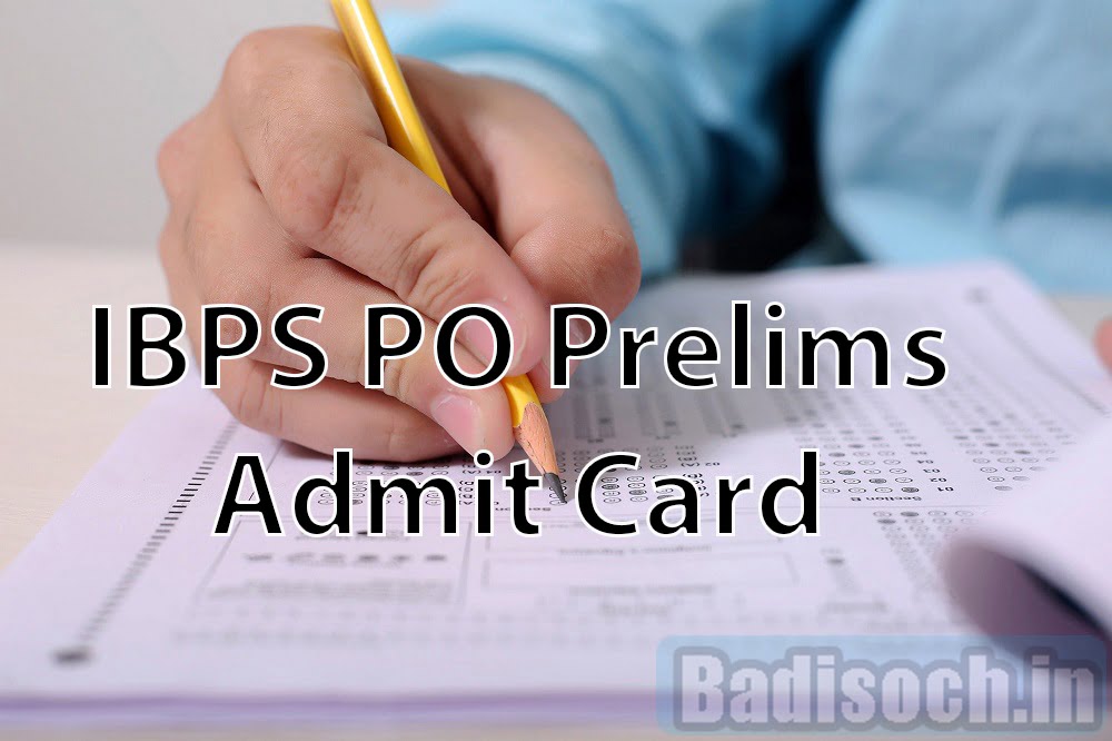 IBPS PO Prelims Admit Card