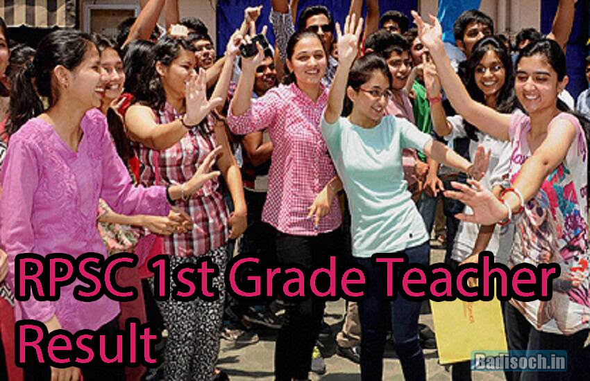 RPSC 1st Grade Teacher Result