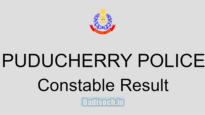 Puducherry Police Result 2023
