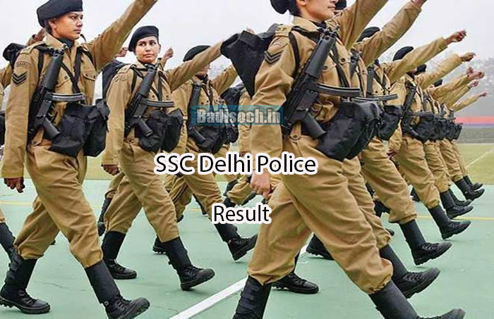 SSC Delhi Police Result 