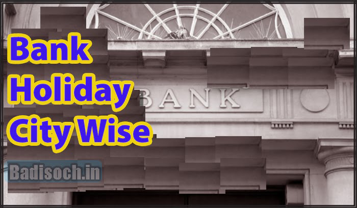 Bank Holiday City Wise