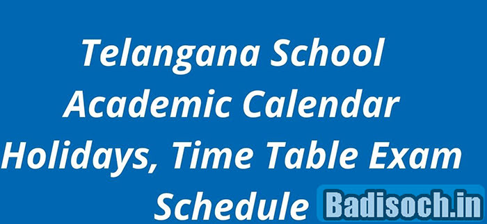 Telangana School Holiday Calendar 