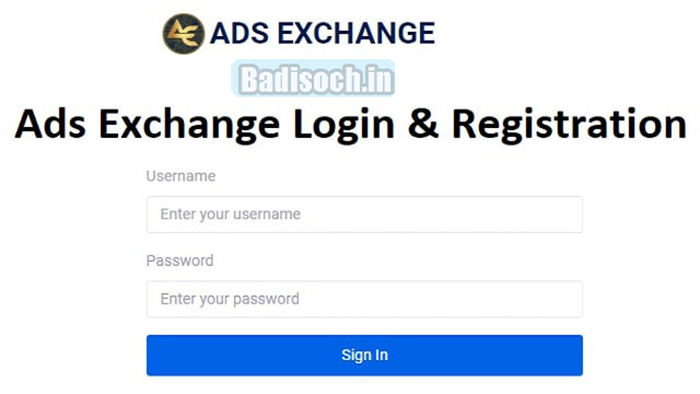 Ads Exchange Login & Registration
