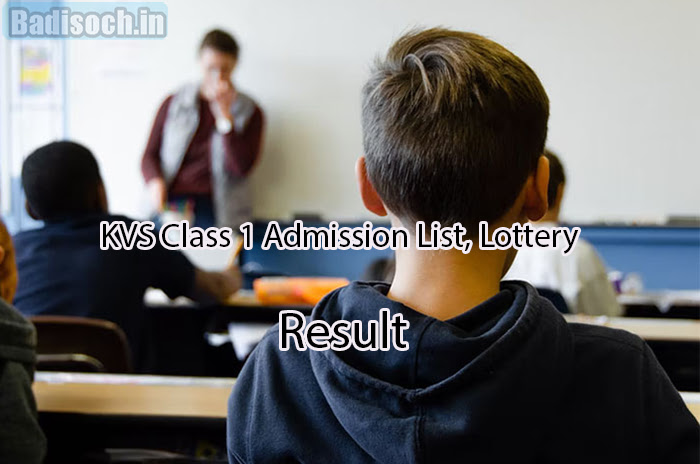 KVS Class 1 Admission List, Lottery Result