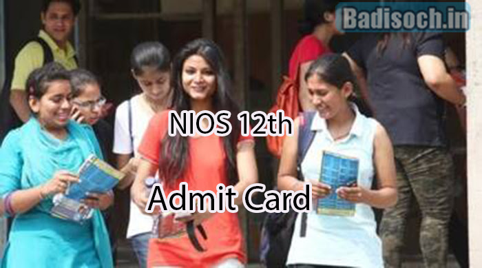 NIOS 12th Admit Card