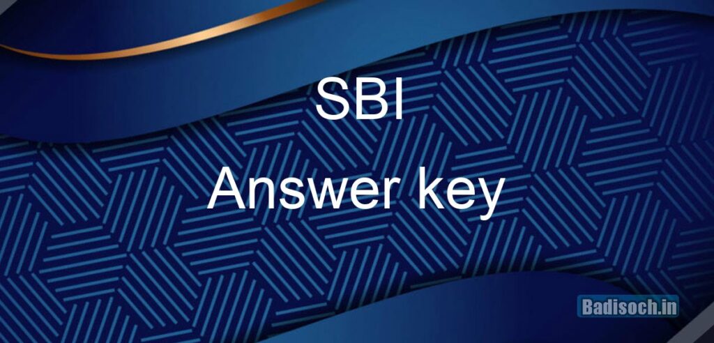 SBI PO Answer key