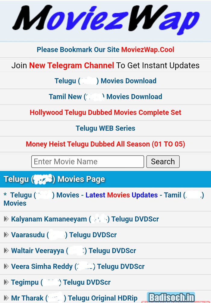 Moviezwap Telugu HD Movie Download 2024 Badisoch