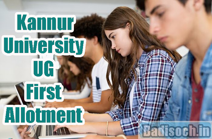 Kannur University UG First Allotment 2023