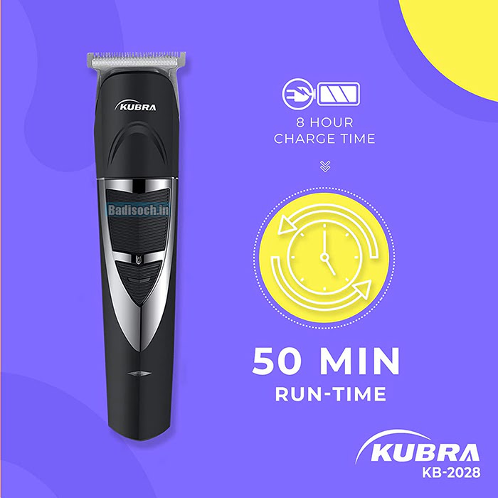 Kubra KB-2028 Rechargeable Cordless 50 Minutes Runtime Hair and Beard Trimmer