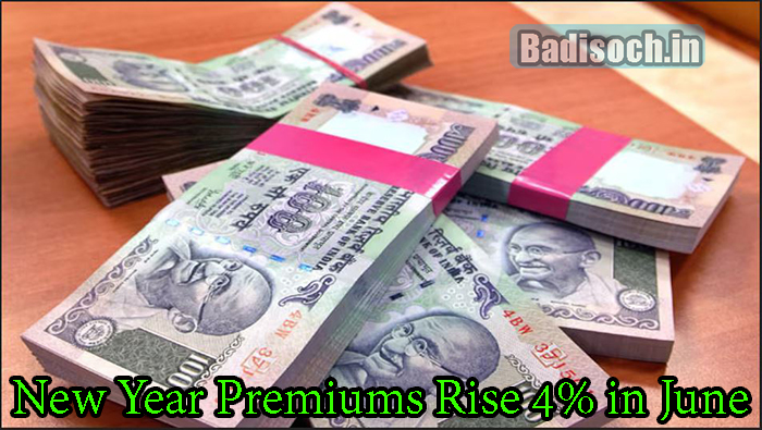 New Year's premiums increase 4% in June
