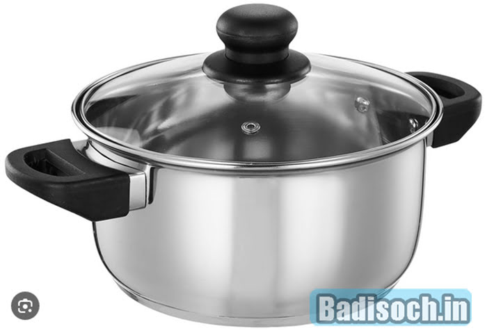  Amazon Brand - Solimo Stainless Steel Induction Bottom Dutch Oven with Glass Lid