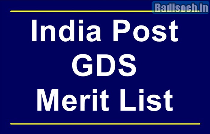 India Post GDS Merit List
