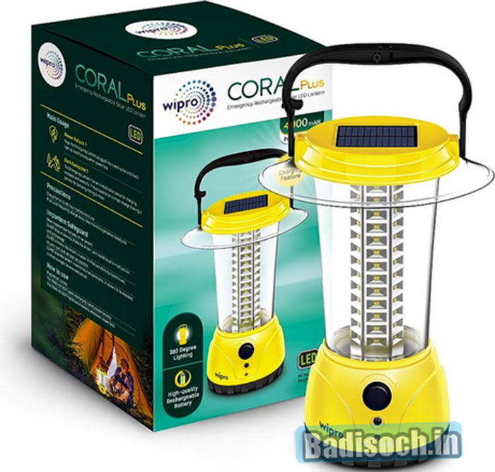 Wipro Coral Rechargeable Solar Lantern