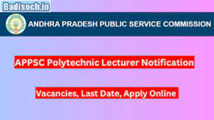 APPSC Polytechnic Lecturer Notification 2024