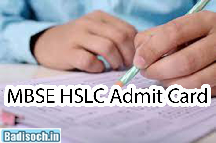 MBSE HSLC Admit Card 2024