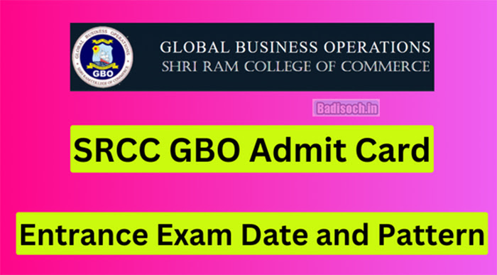 SRCC GBO Admit Card 